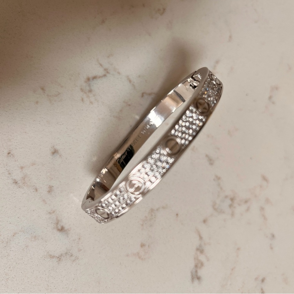SOLD Silver Pavé Bracelet - Women's Jewelry